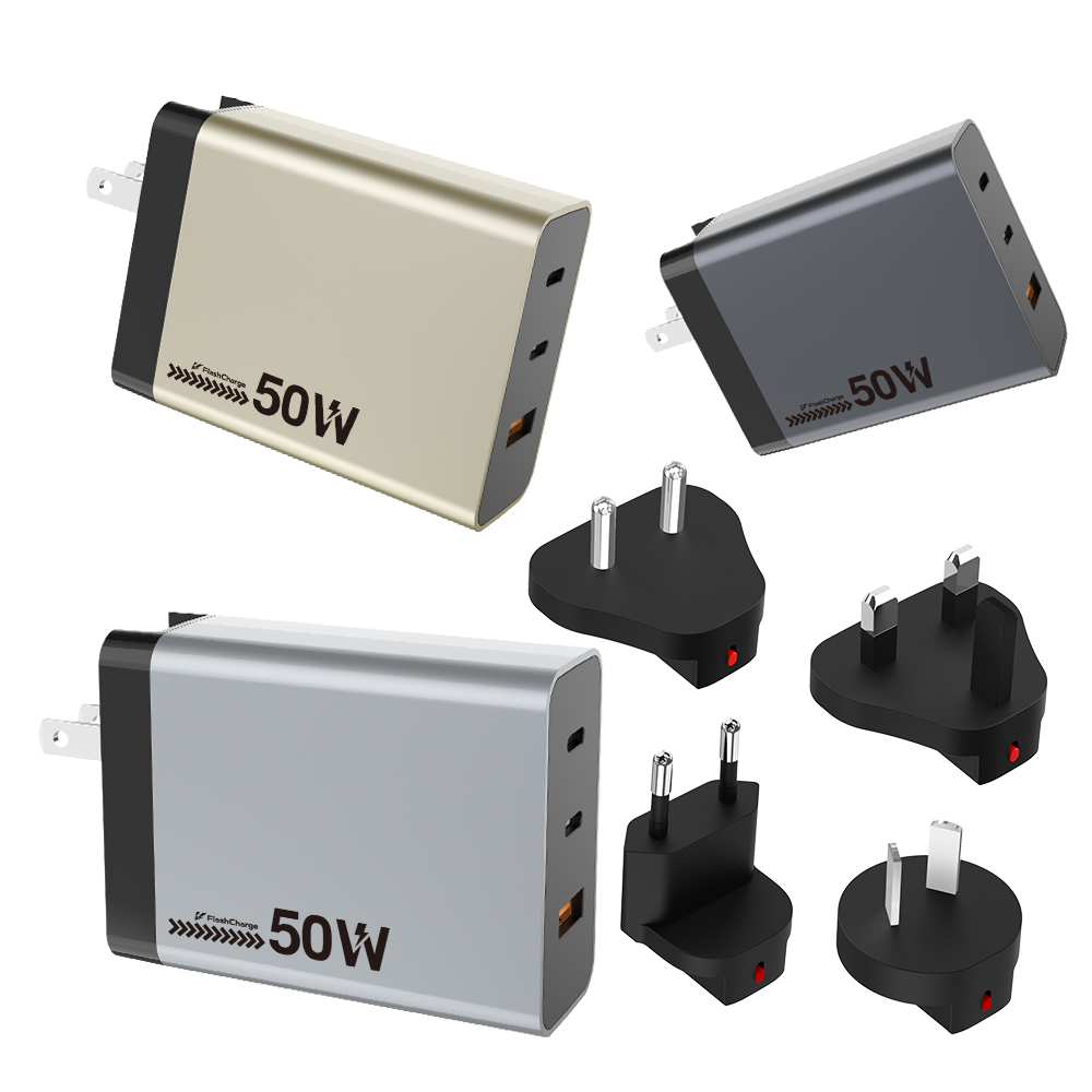 TL975 50W Replaceable Plug Travel Charger